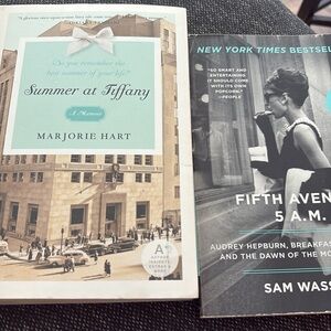 Tiffany fifth avenue book and summer at Tiffany in good used condition each $25